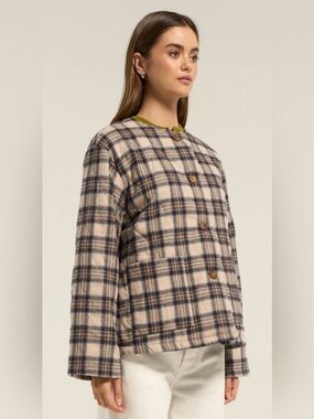 Yumi Row Women's Silverstone Plaid Quilted Jacket